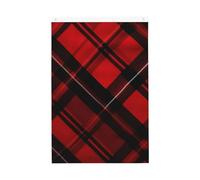 Bandiera scozzese rossa e nera, 9 x 1,5 m, bandiere da giardino vivaci su entrambi i lati, striscione stagionale di benvenuto con occhielli in ottone, decorazione sfondo fotografico per cortile