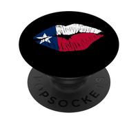 Bandiera sexy del Texas labbra mordaci PopSockets PopGrip Adesivo