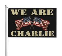 Bandiera "Siamo tutti Charlie", supporto patriottico americano con bandiera Kirk 3x5, striscione da giardino per esterni stampato su entrambi i lati