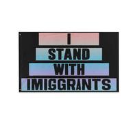 Bandiera Siamo Tutti Immigrati Diritti Umani Resistente Ai Raggi Uv Bannière Colore Vivido Garden Flag Per Activités Sportives Raduni Eventi 3X5Ft