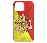 Bandiera Sicilia e sfondo elegante - Orgoglio Siciliano Custodia per iPhone 16 Pro Max