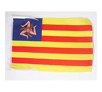 BANDIERA SICILIA INDIPENDENTISTA 45x30cm - BANDIERINA SICILIANA NAZIONALISTA 30 x 45 cm cordicelle - AZ FLAG
