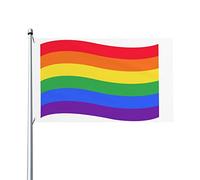 Bandiera Simbolo Arcobaleno Estate Decor Garden Flag Resistente Ai Raggi Uv Bandiere Pirata Per Conferenza Raduni Esterno 3X5Ft