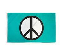 BANDIERA SIMBOLO PACE AZZURRO 90x60cm - BANDIERA DELLA PACE BLU 60 x 90 cm - AZ FLAG