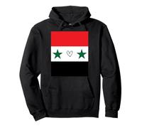 Bandiera Siria Cuore Siriano Orgoglioso Patrimonio Identità Nazionale Felpa con Cappuccio