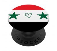 Bandiera Siria Cuore Siriano Orgoglioso Patrimonio Identità Nazionale PopSockets PopGrip Adesivo