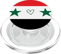 Bandiera Siria Cuore Siriano Orgoglioso Patrimonio Identità Nazionale PopSockets PopGrip per MagSafe