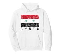 Bandiera siriana della Siria Distressed Uomini Donne Bambini Arabi Felpa con Cappuccio