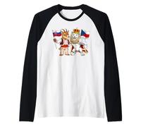 Bandiera Slovacchia Repubblica Ceca Radici slovacche Ceca Maglia con Maniche Raglan