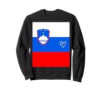Bandiera Slovenia Cuore Sloveno Festa Nazionale Patrimonio Orgoglioso Felpa
