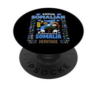 Bandiera Somalia Outfit Idea Per Bambini Somalia Heritage Tema PopSockets PopGrip Adesivo