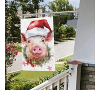 Bandiera sorridente, 6 x 90 cm, per esterni, interni, primavera, estate, autunno, inverno, giardino, bandierine con occhiello verticale su entrambi i lati, per decorazioni da cortile