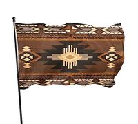 Bandiera Southwestern Native American Navajo Pattern Bandiera Della Brezza Rinforzata Resistente Alle Intemperie Striscione All'Aperto, Per Eventi, Feste Strada, Celebrazioni, 90x150cm