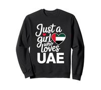 Bandiera souvenir degli Emirati Arabi Uniti con scritta "Just A Girl Who Loves" Felpa