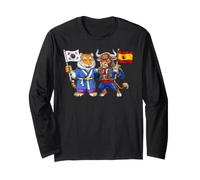 Bandiera Spagna Corea del Sud Radici ispano-Coreane eredità Maglia a Manica