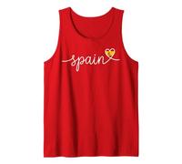 Bandiera Spagna Cursive Typography Cuore Canotta
