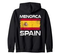 Bandiera Spagna Minorca Distressed Spanish Pride Felpa con Cappuccio