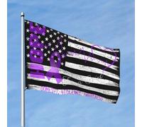 Bandiera Speranza Per Una Sensibilizzazione Sulla Violenza Domestica Durevole Garden Flag Coutures Doubles Bandiere Pirata Per Home Interno Parata 3X5Ft