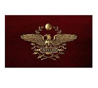 Bandiera SPQR, Bandiera dell'Impero Romano da 3x5 FT, Stendardo del Senato Populusque Romanus, Bandiere Romane Decorative con Occhielli in Ottone per Esterni