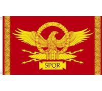 Bandiera SPQR Romana 90x150 cm - Aquila Imperiale | 2 Occhielli Metallici | Tessuto Resistente per Interno ed Esterno | Decorazione Storica Italiana