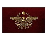 Bandiera SPQR, Senatus Populusque Romanus Stendardo dell'Impero Romano 3x5 FT con occhielli in ottone, per esposizione storica, Stendardo Romano