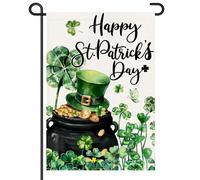 Bandiera St. Patrick’S Day Happy St Patricks Day Shamrock Lucky Clover Bandiere Da Balcone Con Occhielli Resistente Allo Scolorimento Bandierine Della Decorazione Per Parata Interno 70X102Cm