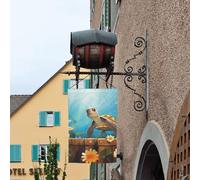 Bandiera stagionale da giardino bifacciale 12 x 18 pollici con tartaruga e fiori, piccola per esterni, decorazione floreale stagionale da fattoria, bandiera per casa delle vacanze