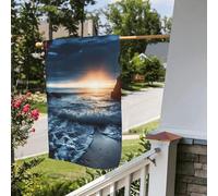 Bandiera stagionale da giardino bifacciale 28 x 40 In A Corner of The Sea, piccole bandiere da cortile per esterni, bandiera stagionale da fattoria floreale, decorazione per esterni, bandiera per ca