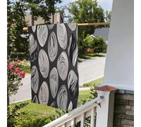 Bandiera stagionale da giardino bifacciale, 28 x 40 pollici, astratta, nera, argento, piccole bandiere da cortile per esterni, bandiera stagionale da fattoria floreale, decorazione per esterni, band