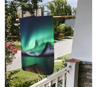 Bandiera stagionale da giardino bifacciale 28 x 40 pollici Aurora Borealis, piccole bandiere da cortile per esterni, bandiera stagionale da fattoria floreale, decorazione per esterni, bandiera per c