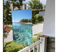 Bandiera stagionale da giardino bifacciale 28 x 40 pollici, bandiera da giardino con motivo Isole Fiji e mare limpido, per piccoli cortili esterni, bandiera da giardino floreale stagionale da fattor