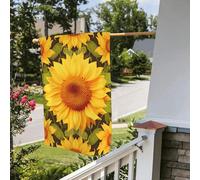 Bandiera stagionale da giardino bifacciale da 28 x 40 pollici, con bellissimi girasoli gialli, piccole bandiere da giardino per esterni, bandiera stagionale da fattoria floreale, decorazione per est