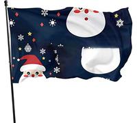Bandiera stagionale del giardino di Babbo Natale di buon Natale, bandiera del gioco 3 X 5 piedi Decorazioni per la casa all'aperto