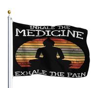 Bandiera Stampa Bandiere Da Giardino Inhale Exhale Meditation Classica Striscioni Di Bunting Per Conferenza Balcone All'Aperto 90X150Cm