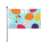 Bandiera Stampa Bandiere Easter Day Colorful Cute Eggs Decorative Bandierine Per Interno Bar Esterno 90X150Cm