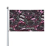 Bandiera stampata con nastro rosa per la consapevolezza del cancro al seno, 3x5 piedi, per giardino, cortile, prato, patio, casa, dormitorio, decorazione per interni ed esterni per feste e casa-587581