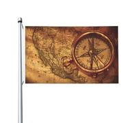 Bandiera stampata con scritta "Law of the Compass Navigation", 9 x 1,5 m, decorazione per feste, con occhielli, adatta per interni ed esterni