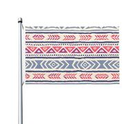 Bandiera stampata su entrambi i lati con motivo floreale geometrico tinta unita (91,4 x 152,4 cm), grande bandiera da giardino, bandiera decorativa per esterni festivi