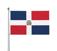 Bandiera stampata su entrambi i lati della Repubblica Dominicana (91,4 x 152,4 cm), grande bandiera da giardino, bandiera decorativa per esterni festivi