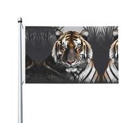 Bandiera stampata Tiger at rest per esterni (91,4 x 152,4 cm) - ideale per giardino, cortile e decorazioni natalizie