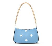 Bandiera Stati Federati Micronesia Frizione Borse Donna Colorato Borsa a Tracolla Borsa A Tracolla Chiusura Cerniera Cinghia Catena