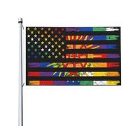 Bandiera Stati Uniti E Dell'Impero Inca Restaurato Resistente Ai Raggi Uv Garden Flag Doppie Cuciture Bandiere Pirata Per Parata Eventi Home 3X5Ft
