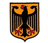 bandiera Stemma Germania Aquila federale - Toppe termoadesive Patch Toppa ricamate, misura: 7,8 x 5,9 cm
