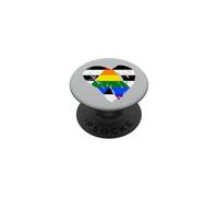 Bandiera Straight Ally Pride Flag a forma di cuore PopSockets PopGrip Adesivo