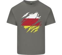 Bandiera Strappata Ossezia Del Sud Maglietta Leggera In Cotone Da Uomo