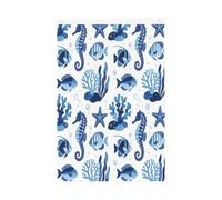 Bandiera subacquea con pesci tropicali cavalluccio marino, 6 x 0,9 m | Bandiera decorativa per esterni in poliestere a doppia faccia con 2 occhielli, striscione per giardino, portico, prato, patio