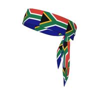 Bandiera sudafricana Sport Head Tie Beach Summer Tropical Regolabile Antiscivolo Traspirante per Corsa Ninja Head Band