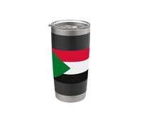 Bandiera Sudan Bicchiere termico in acciaio inox doppia parete