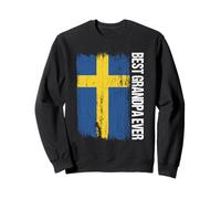 Bandiera svedese con scritta "Best Grandpa Ever Swedish Granddad" Felpa
