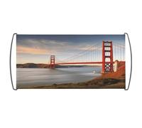 Bandiera sventolante a mano, bandiera a mano con stampa a ponte Golden Gate, bandiera portatile con asta in plastica per fan uso domestico